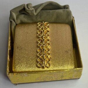 Vintage Avon Powder Compact Makeup Gold